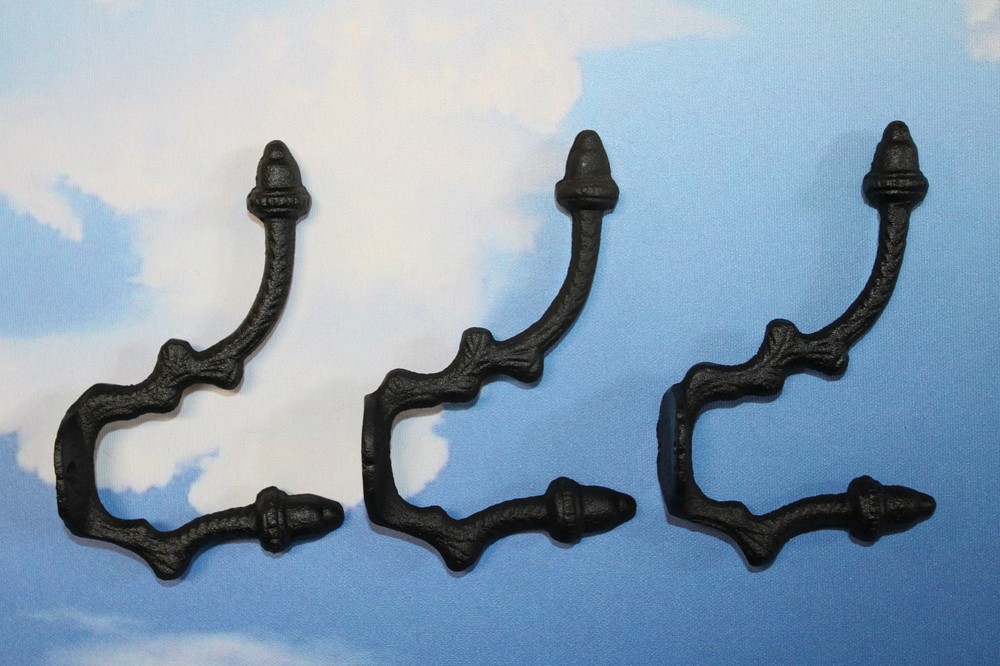 2-ANGULAR ACORN DOUBLE Wall Hooks,Fall Home Decor,Country Kitchen Decor,H-19