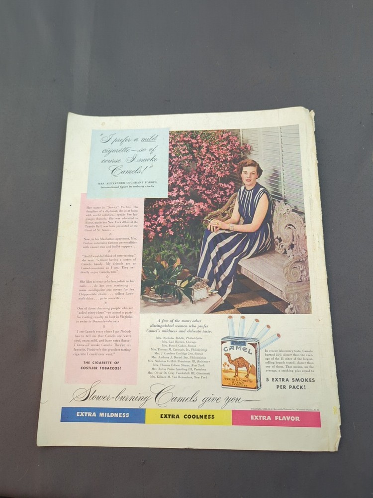 Camel Cigarette Advertisement 1940s