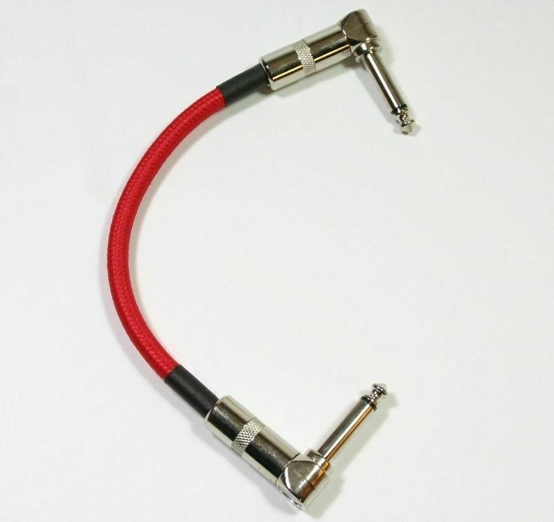 Strukture 6" patch cable Right angle ends, Red Woven