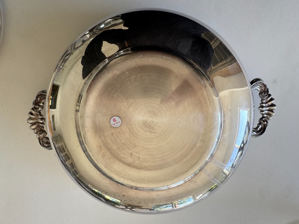 Vintage FB Rogers Silver Co. Silverplate Covered Casserole with Pyrex Insert