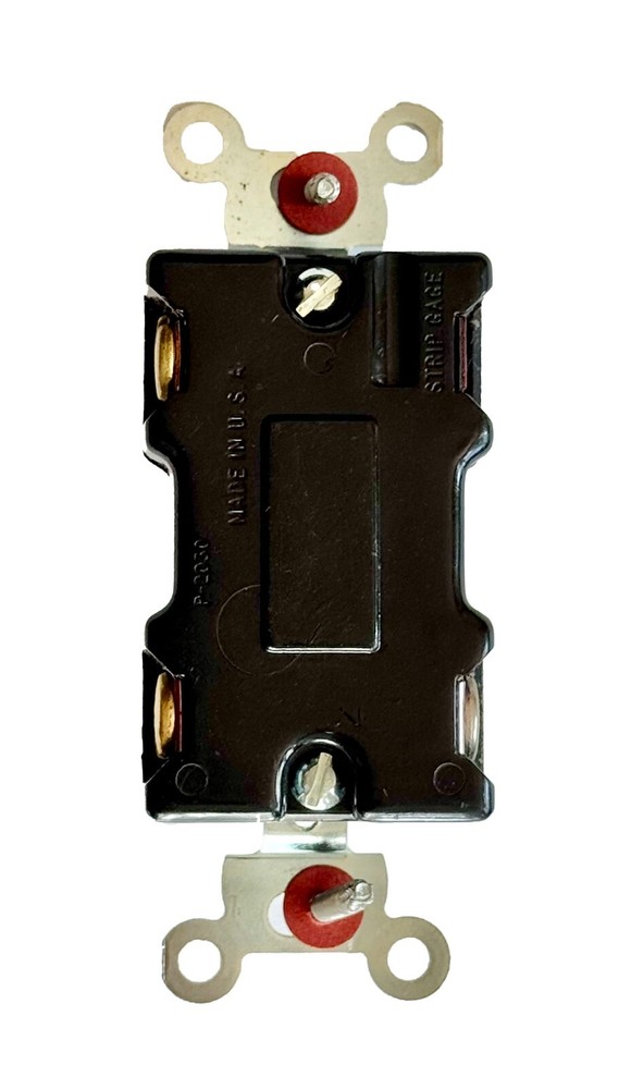 HUBBELL 1281 Wall PressSwitch 20A Single Pole Brown button w/ feed-thru terminal