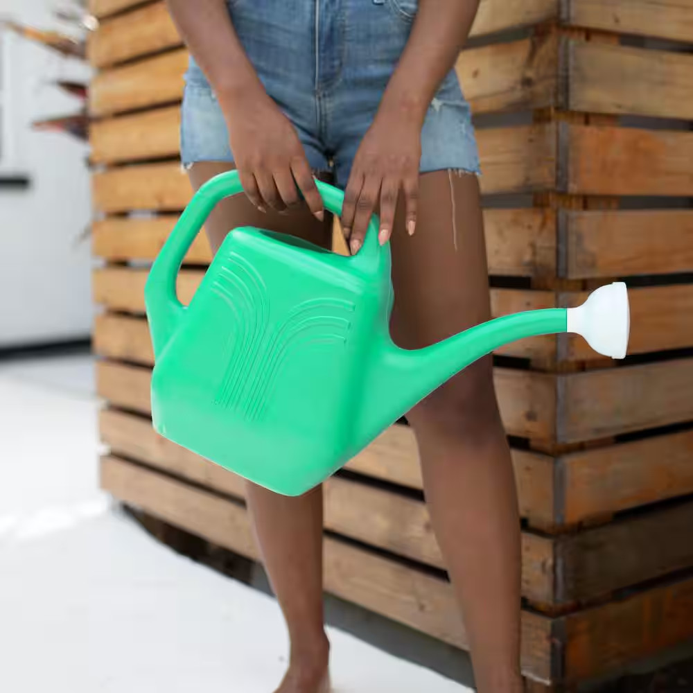 Classic 2 Gal. Mint Green Plastic Watering Can
