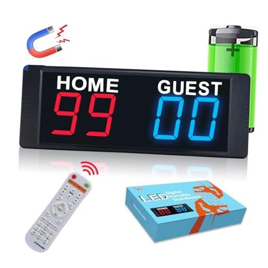 Magnetic Battery Powered Cornhole Scoreboard,Portable Digital red&blue