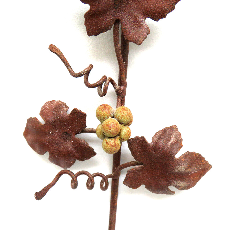Iron Wall Hook with Grapes & Leaves ~ Towel Jacket Hat Rack