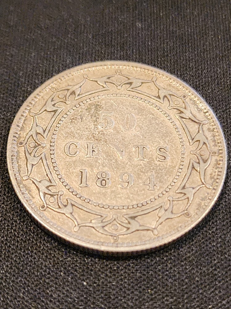 1894 Newfoundland 50 Cents Silver Coin