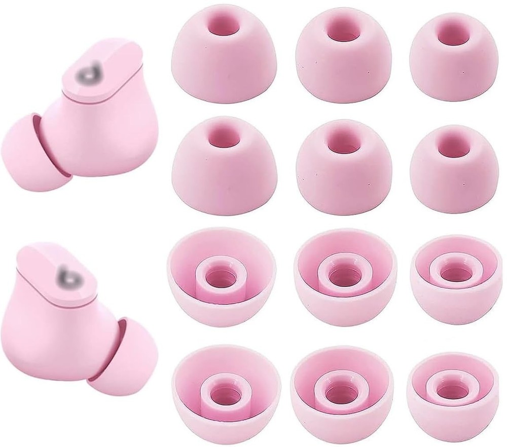 Replacement Ear Tips Compatible with Beats Studio Buds Earbuds, S/M/L, Pink