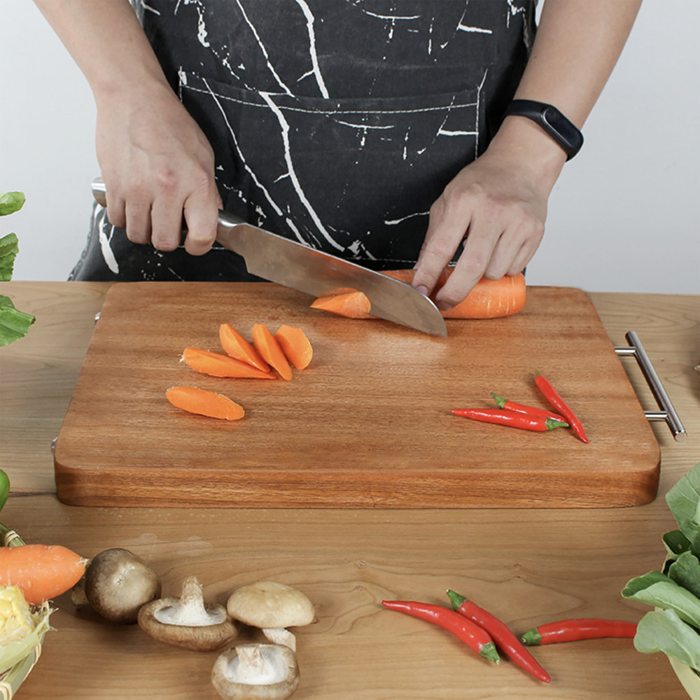Premium Solid Ebony Wood Cutting Board for Kitchen