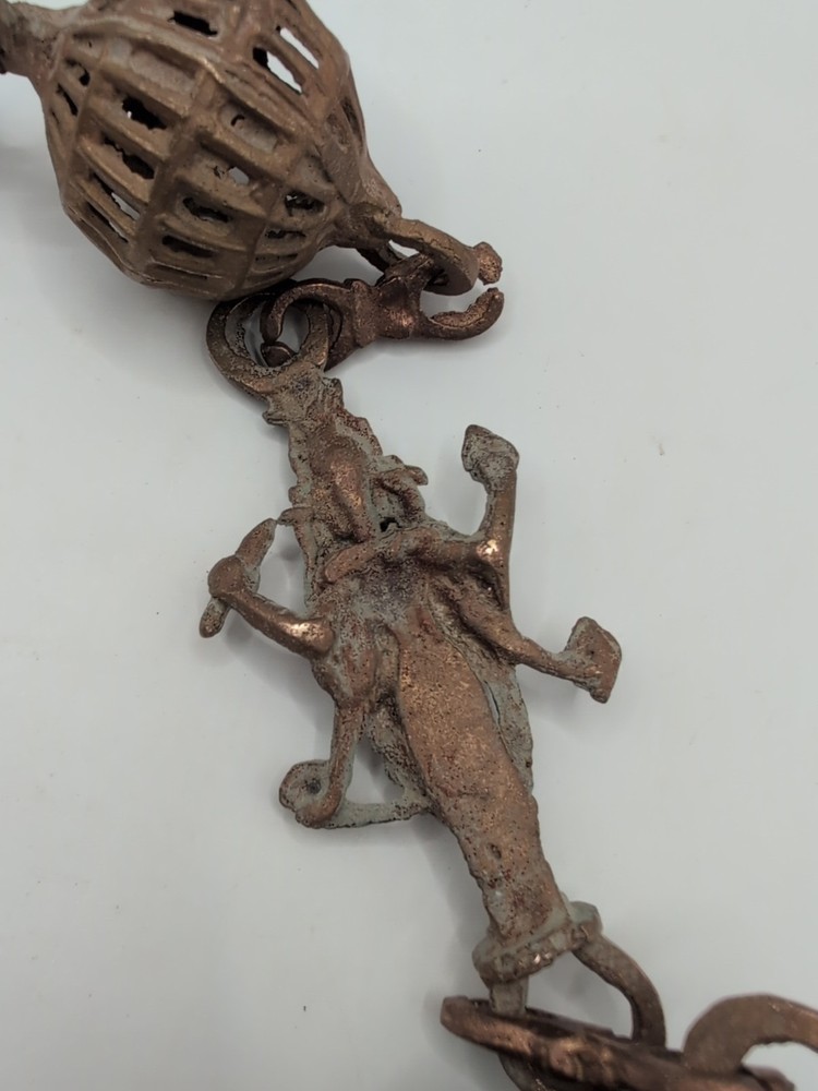 Rare Antique Solid Bronze 40" Hanging Ceremonial Piece