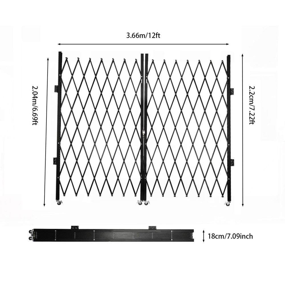 Folding Security Gate Double Door Expand Gate Security Folding Scissor Gate