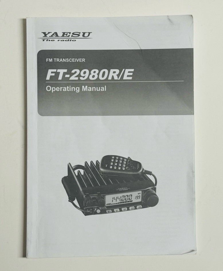 Yaesu FT-2980R/E Operating Manual