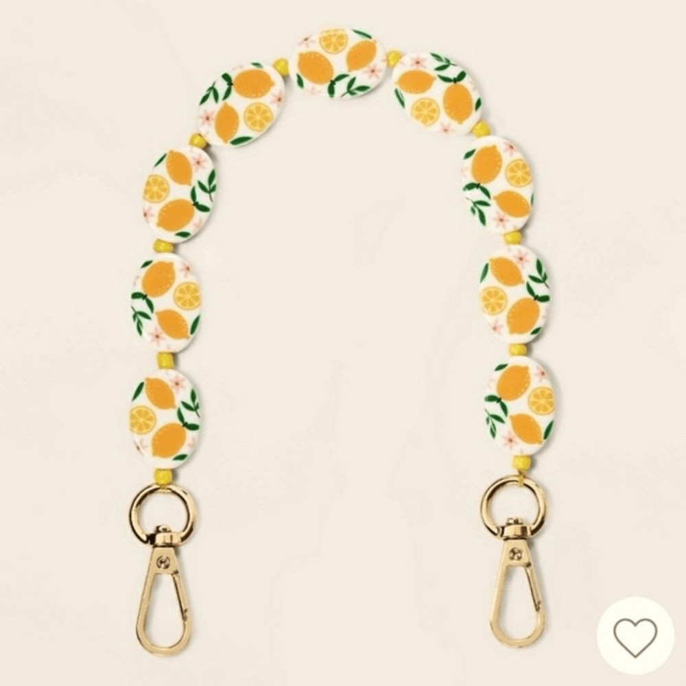Mixed Lemon Beaded 9.8" HandBag Strap or charm