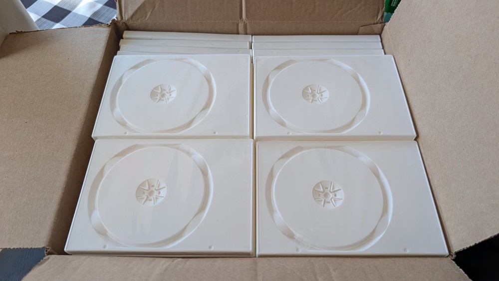 50 DVD Dual White Cases