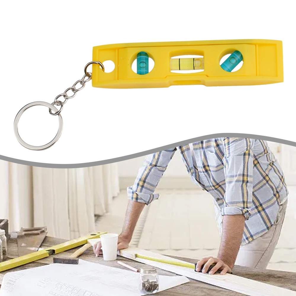 Small Magnetic Level Linear Bubble Level with Keychain for Easy Hanging