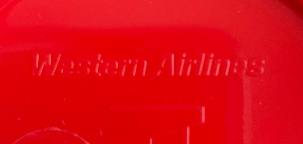 Western Airlines Red Plastic Cup - Flying W Logo