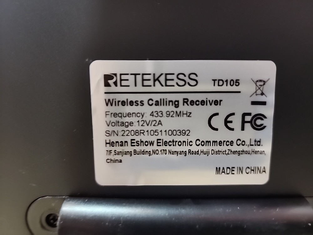 Retekess TD105 Restaurant Pager Calling System Host Receiver