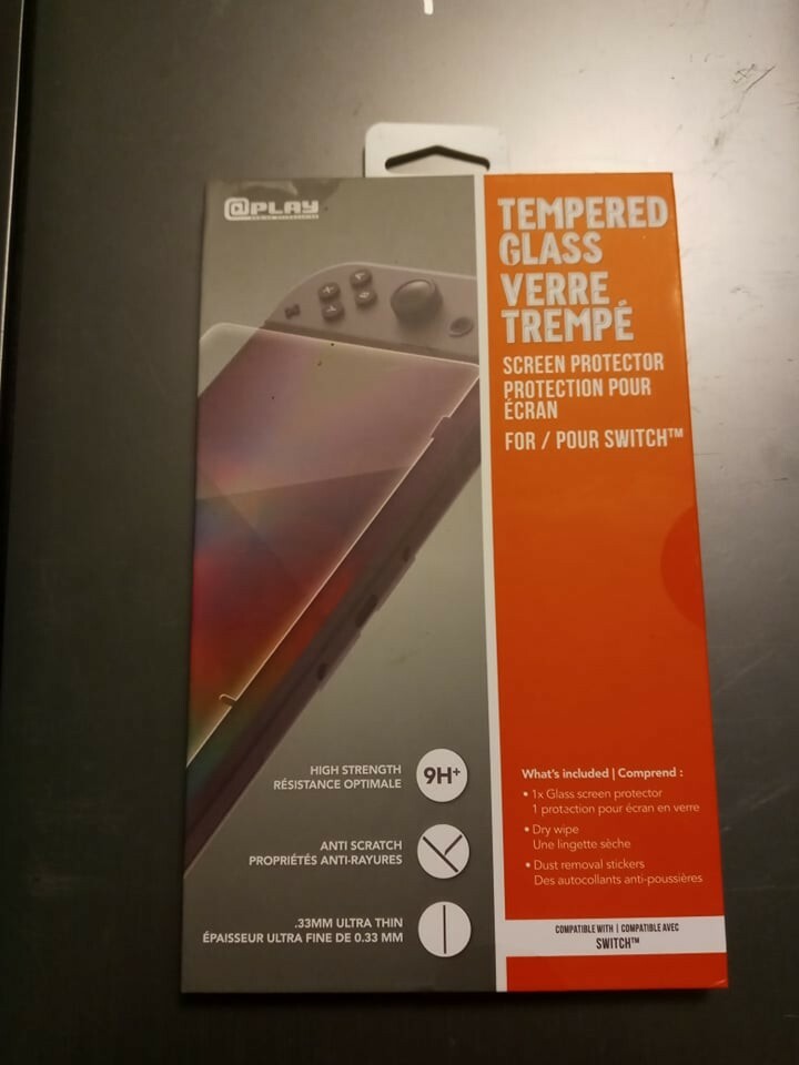 @play tempered glass screen protector for Nintendo switch