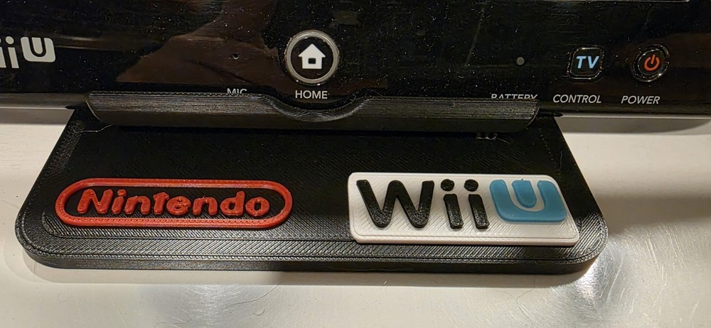 3D Printed Nintendo Wii U Game Pad Controller Display Stand Black