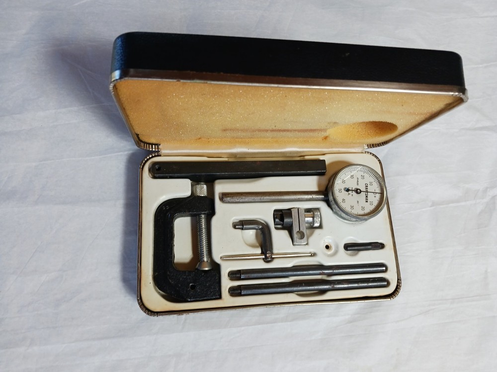 VINTAGE SEARS CRAFTSMAN DIAL INDICATOR .001" W/HARD CASE