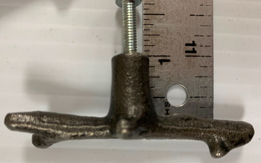 o'o'o . DRAWER PULL Cabinet HANDLES . Tree Branch Design + Mounting Screw