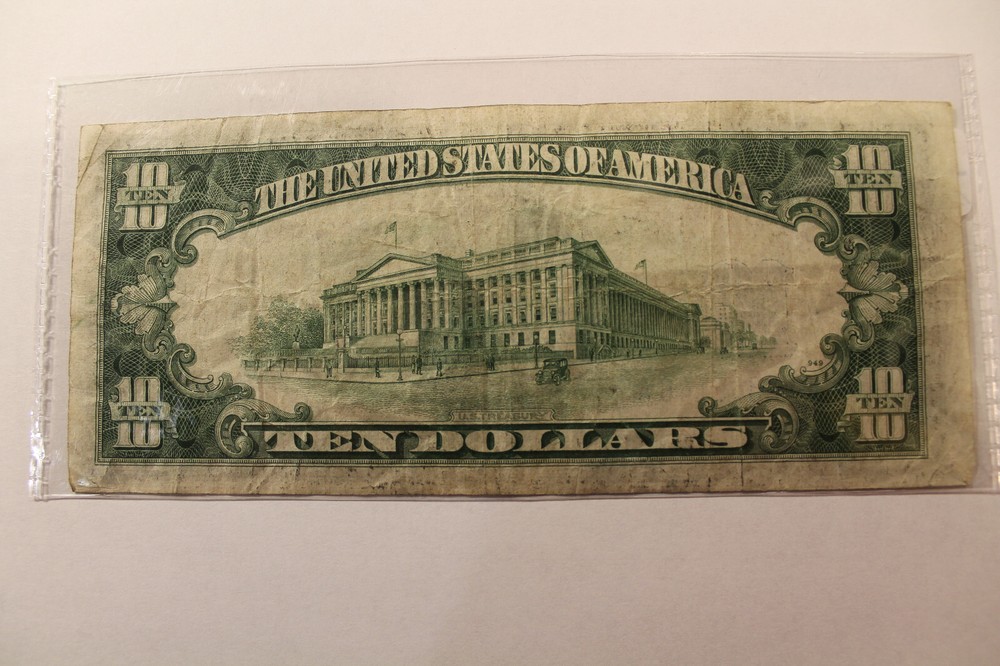 1934A $10 SILVER CERTIFICATE, NORTH AFRICA EMERGENCY ISSUE NOTE