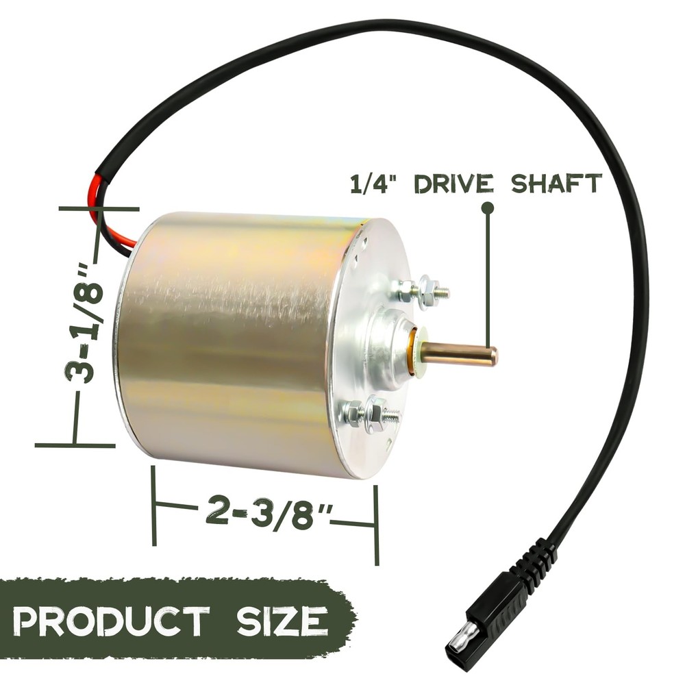 12-Volt 1/4 Shaft Feeder Replacement Motor