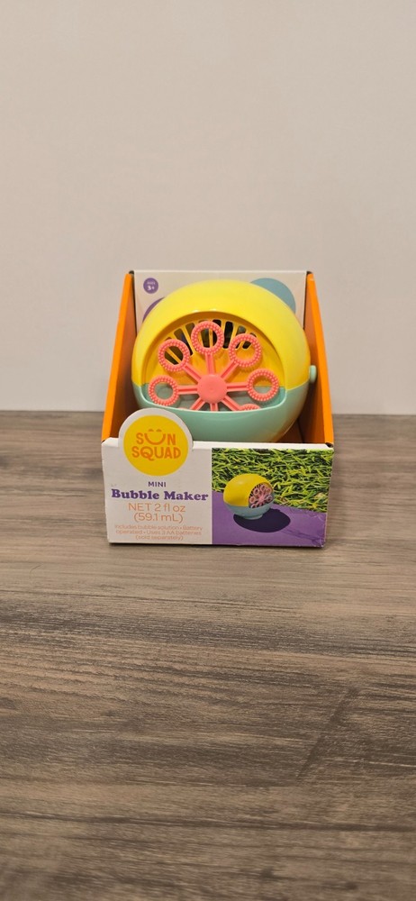 Mini Bubble Maker - Sun Squad™: Fun Bubble Toy - Kids 3+