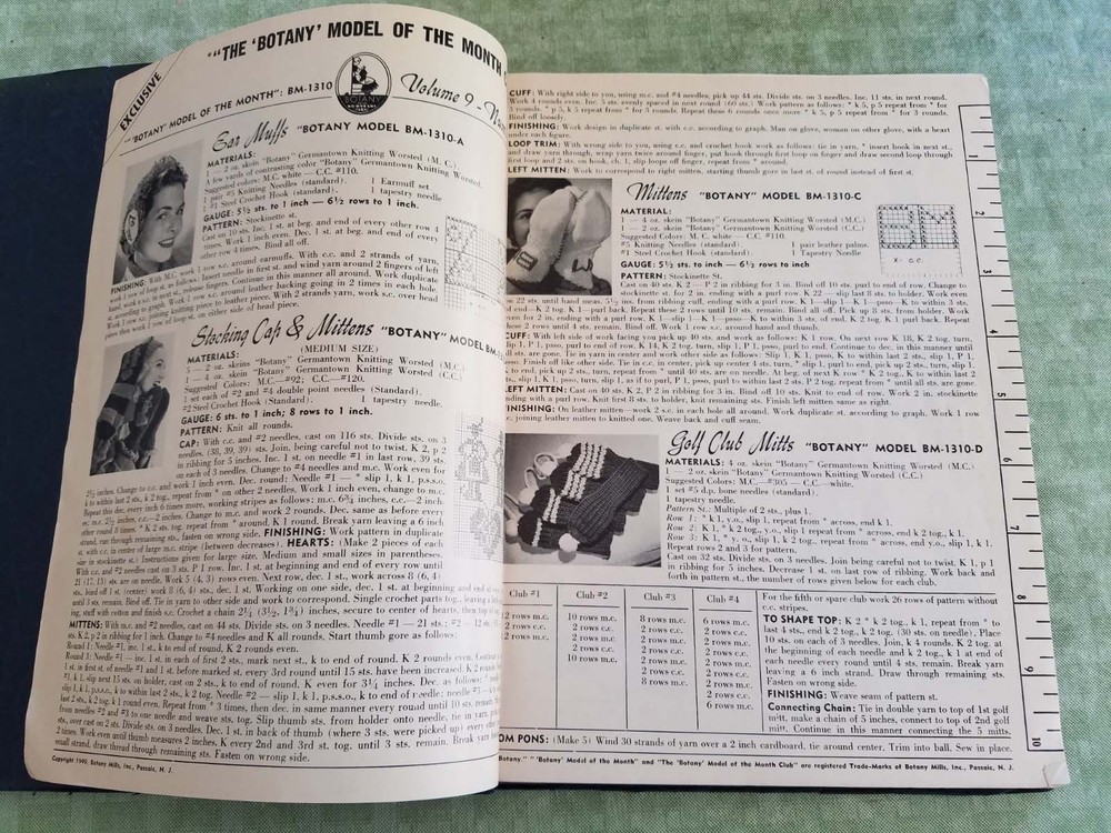Vintage BOTANY MILLS PATTERN BOOK