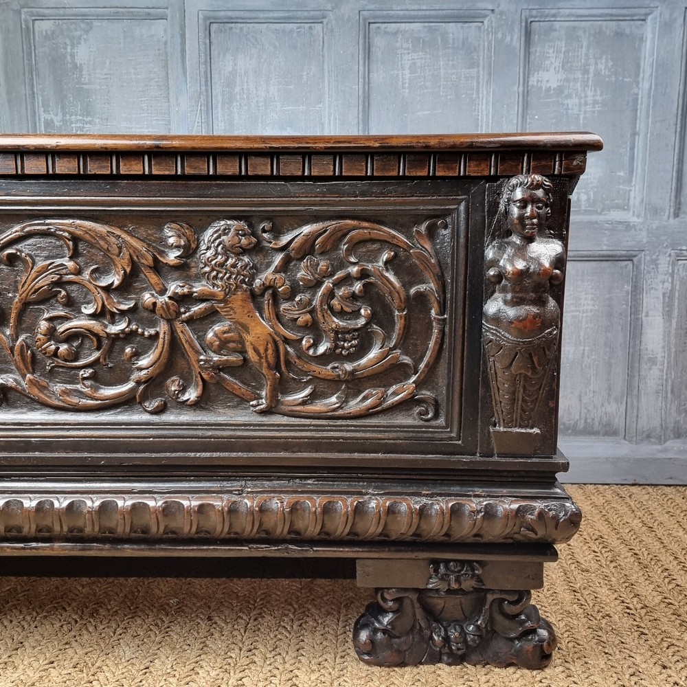 A late 16th - early 17th century Coffer.
