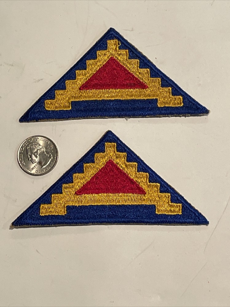 US Army 7th Army Triangle Red Blue Yellow Patch
