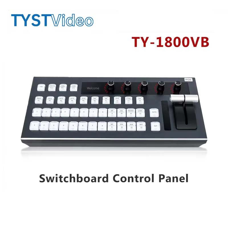 TYST TY-1800VB 12 Channels VMix Video Switcher Panel Control Panel Recording USB