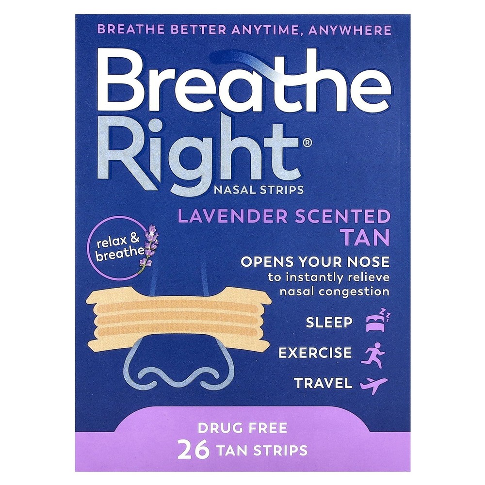 Nasal Strips, Lavender, 26 Tan Strips