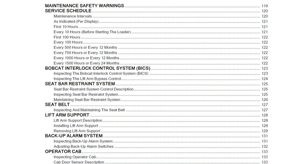 Bobcat S62 Skid Steer Loader Maintenance & Operation Manual (Reprint)