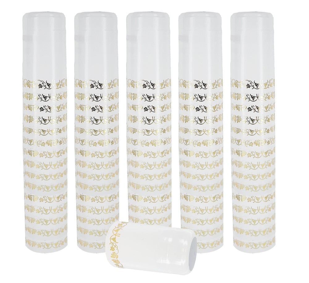 White With Gold Grapes PVC Shrink Capsules-500 Count