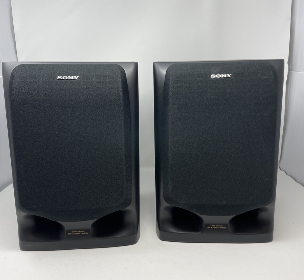 Sony Speakers SS-H605 Pair 3-way Speaker Time Alignment System Black