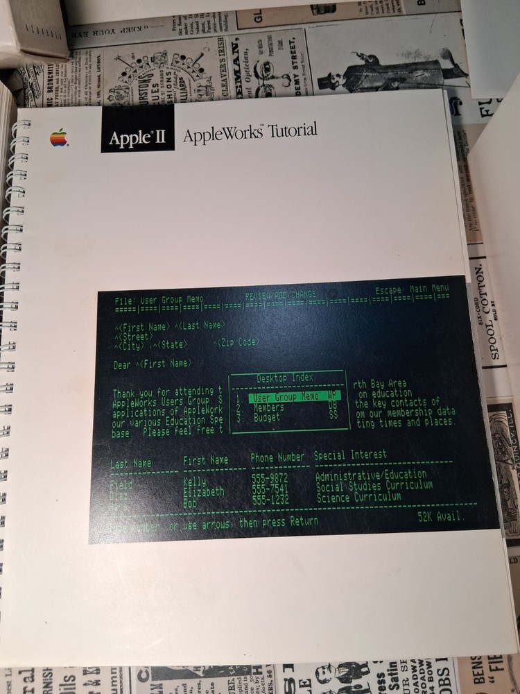 Apple II AppleWorks Package Disks, Box, Manuals