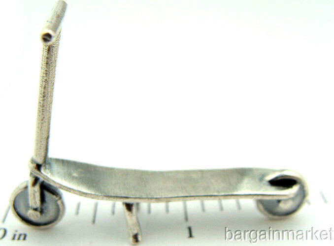 Miniature Solid Sterling Silver Toy Scooter #95