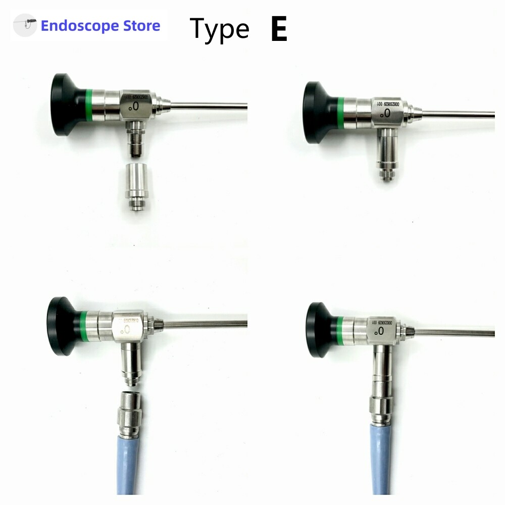 Rigid Endoscope Light Source Optical Fiber Interface Adapter Convert Connector