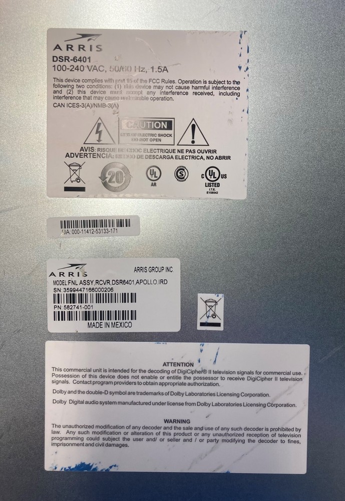 Motorola DSR 6401 Multichannel Receiver 582741-001 Single Channel Transcoder
