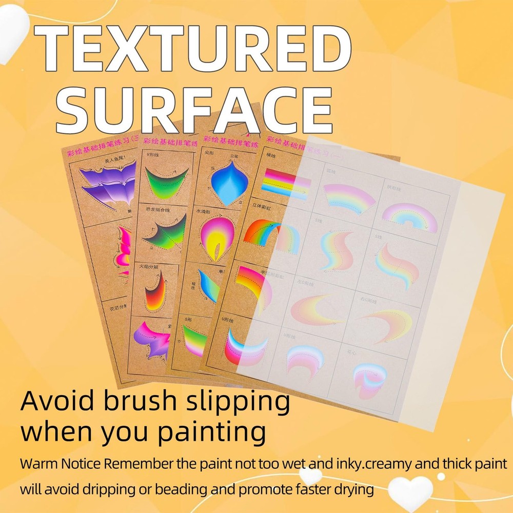 2 PCS Face Painting Practice Board 4 Patterns Reusable Makeup Template A4