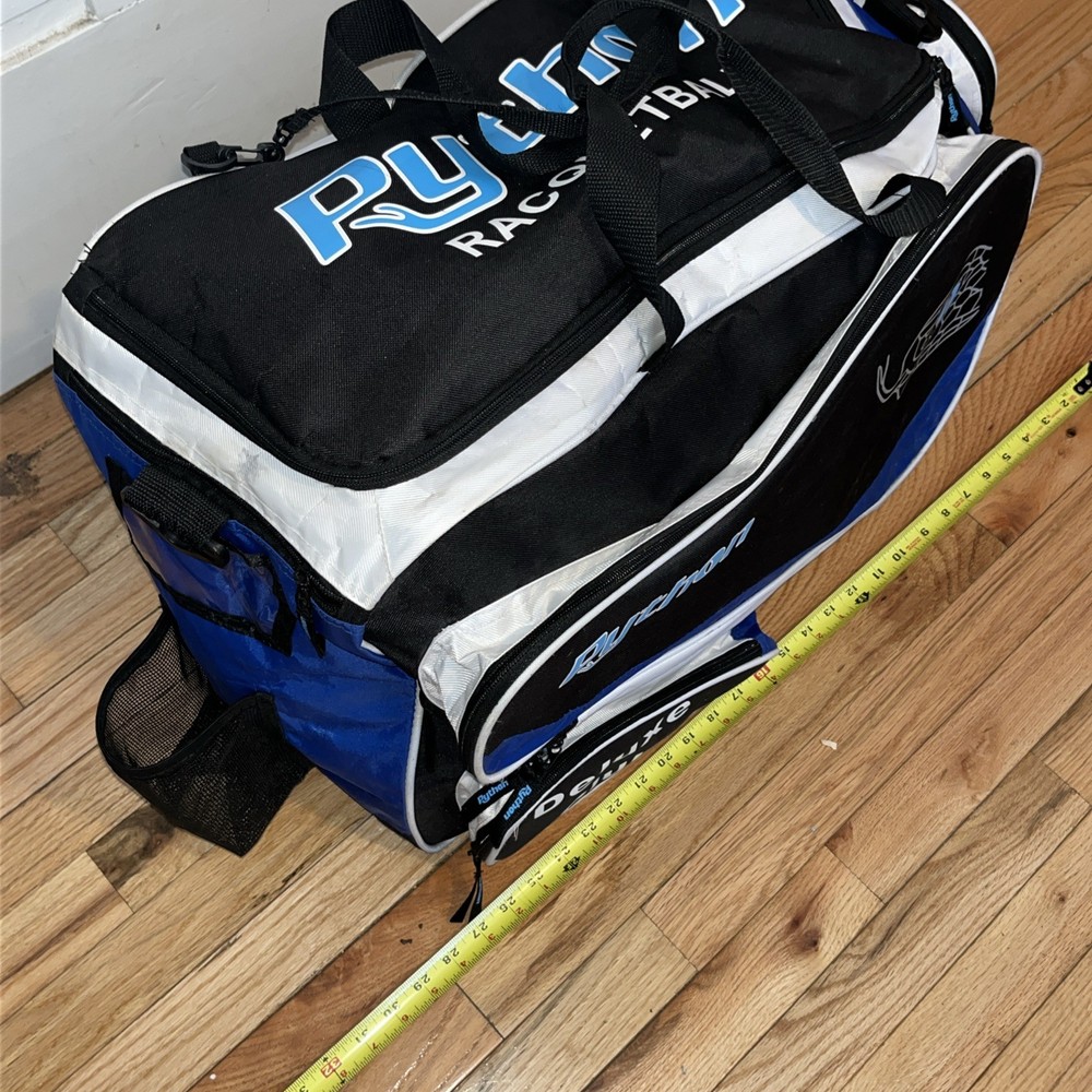 Python Deluxe "Club" Racquetball Bag (Black/Blue) Large No Shoulder Strap