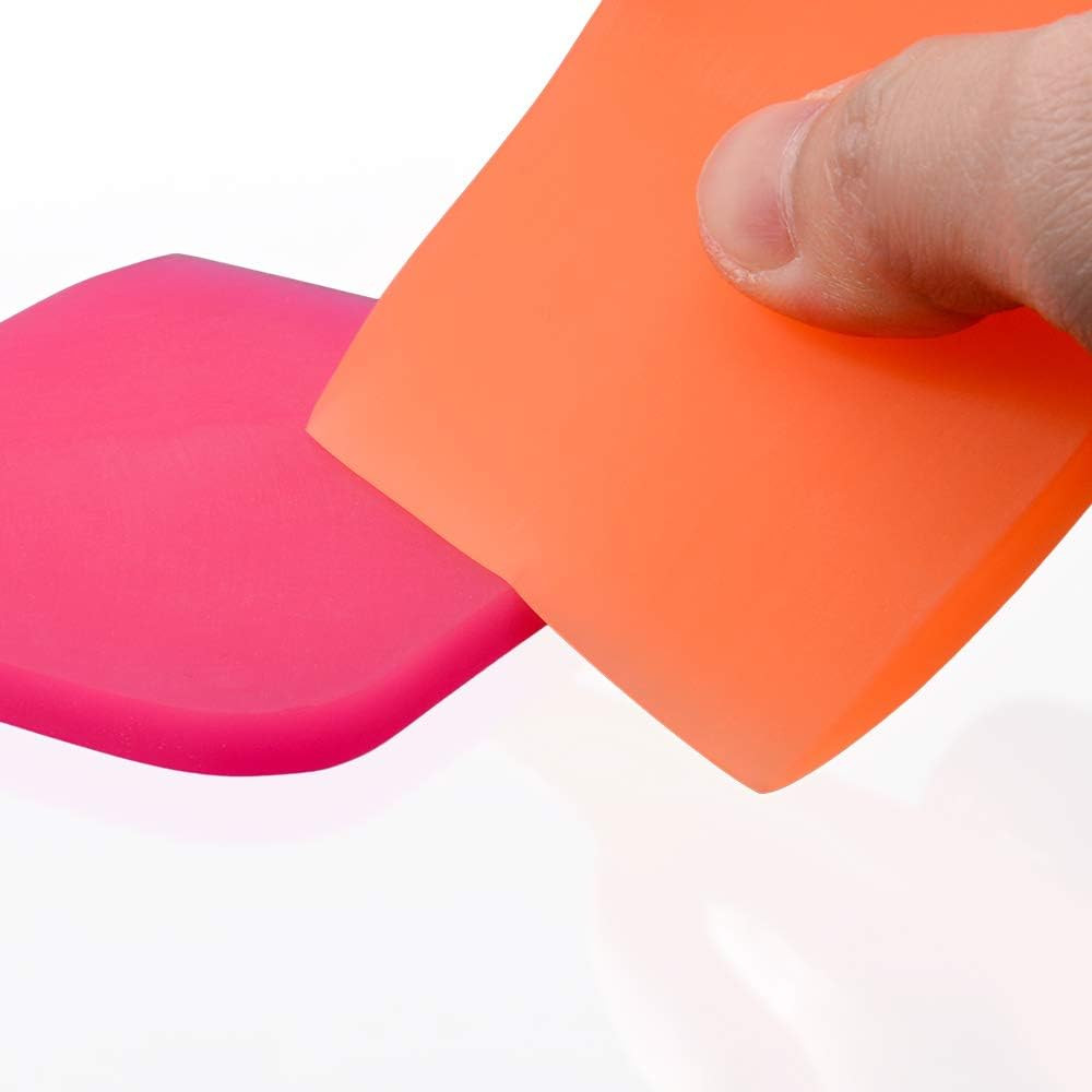 Small Squeegee 2pcs Soft Rubber PPF Squeegee Wrapping Scraper for Curved Surface