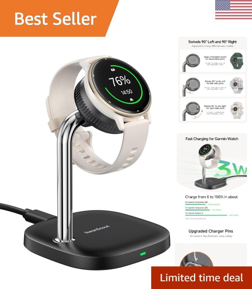 Multi-Functional Charger Stand for Garmin Forerunner, Vivoactive, Instinct