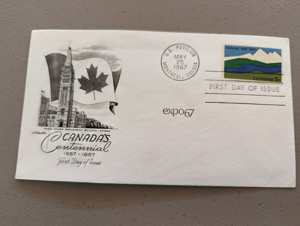 Canada Centennial First Day Issue 1867-1967 Expo 67