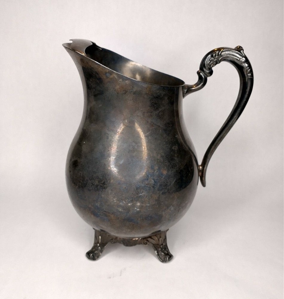 F B Rogers Silver Company Silver Pitcher Handle & Footed