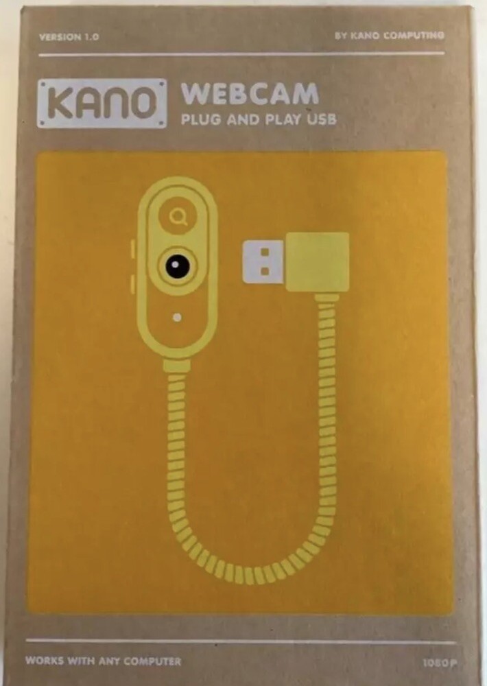 Kano 1013 1080p Bendable Webcam with LED Light Macro and Privacy Mode