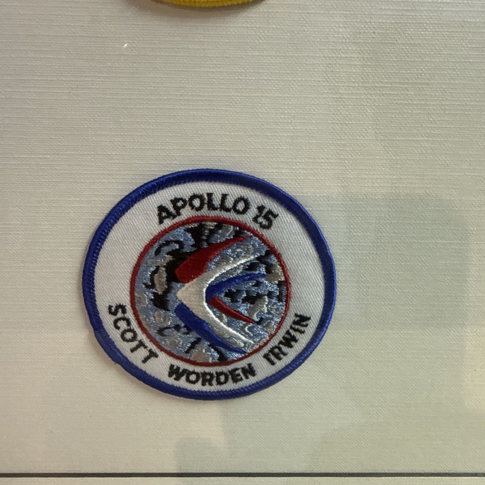 Framed 30”/20” Apollo mission patches quantity 12