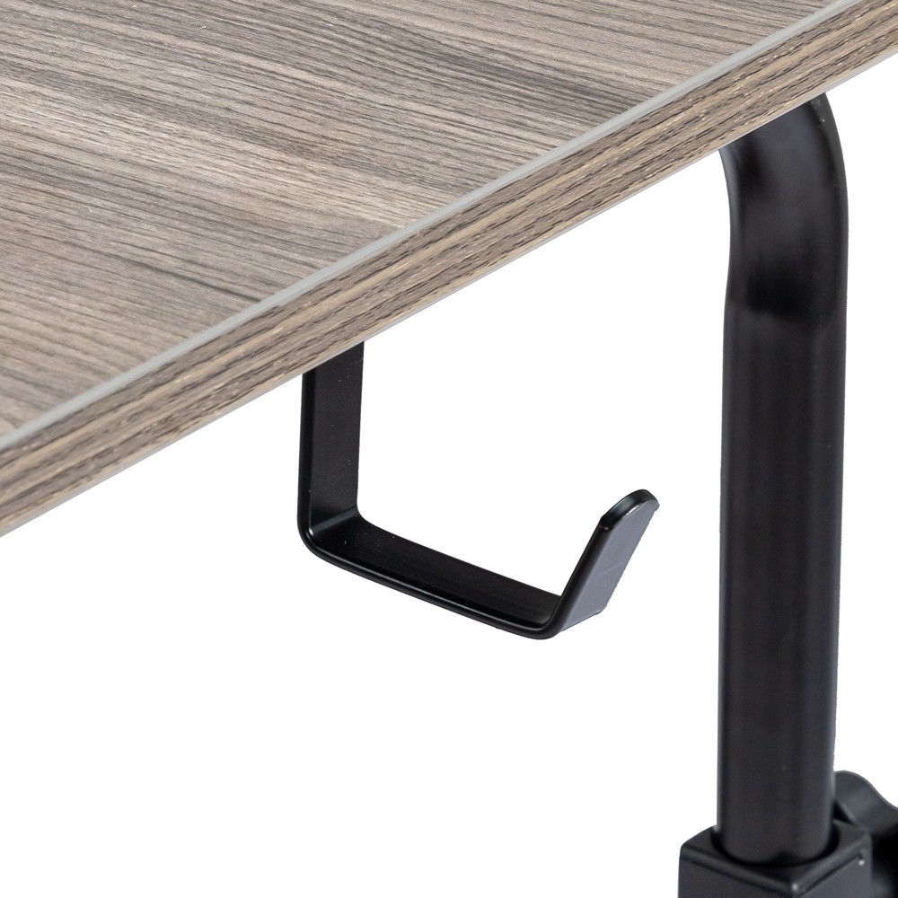 Grey Oak Particle Board with Melamine Coating Adjustable Computer Desk