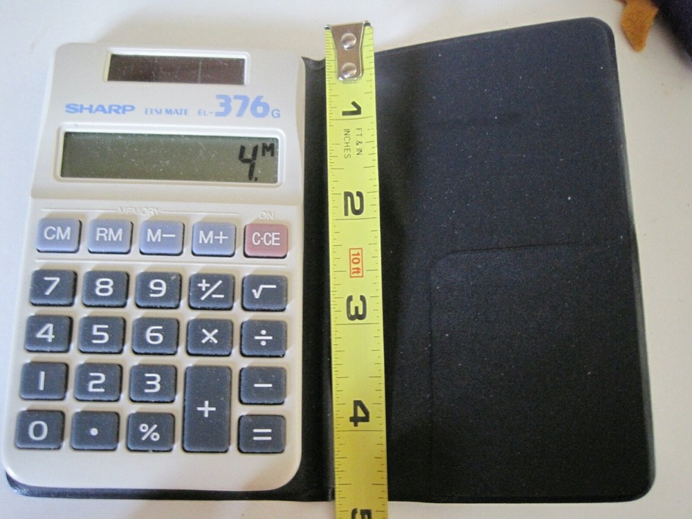 Sharp 376 G Solar Calculator Vintage Works