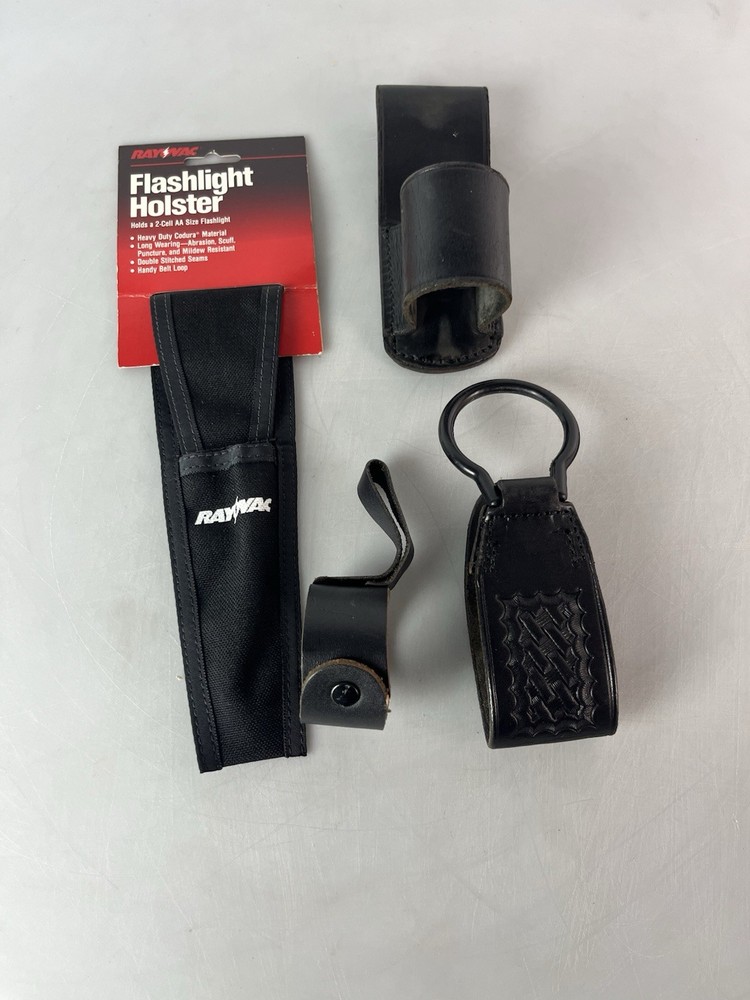 Vintage Heavy Duty Leather Flashlight Holders