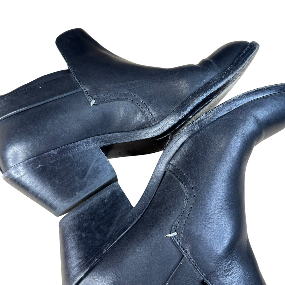 Rag & Bone Boots Size 36.5 Black Leather Ankle Boot Western Ring Stud Style